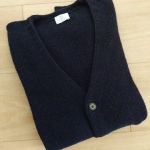 Men's navy alpaca cardigan